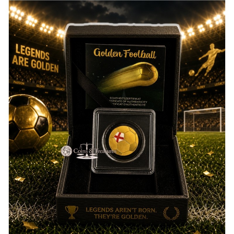 England Golden Football 1/1000 Oz Gold Coin GOLD AND SILVER BULLION