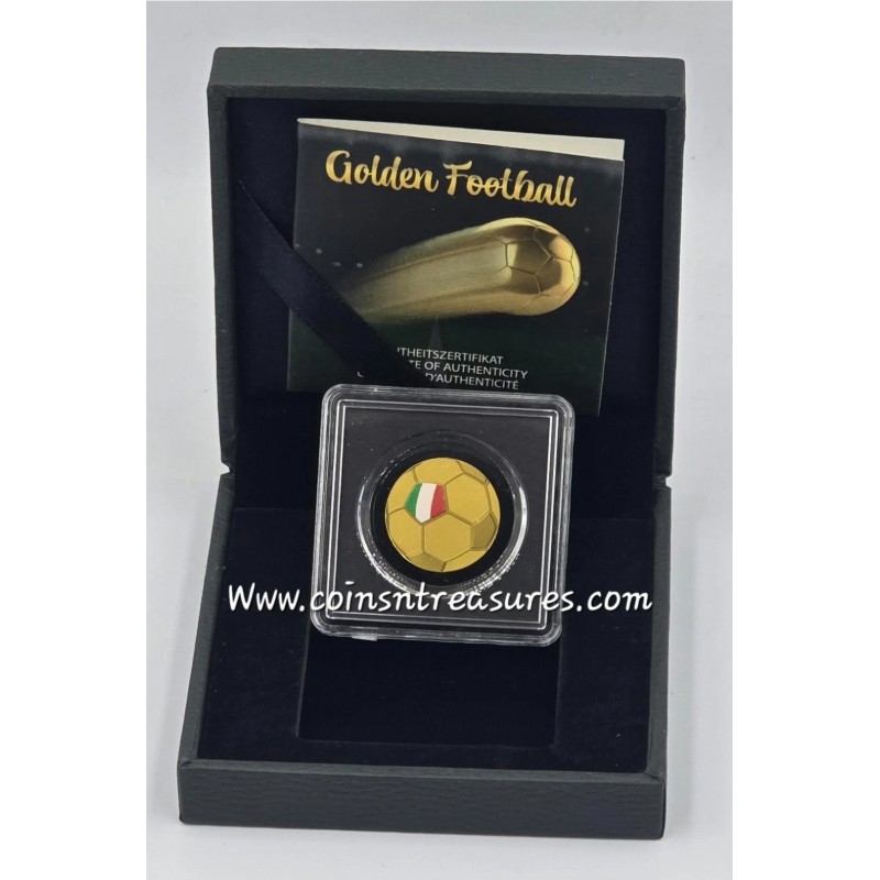 Italy Golden Football 1/1000 Oz Gold Coin GOLD AND SILVER BULLION