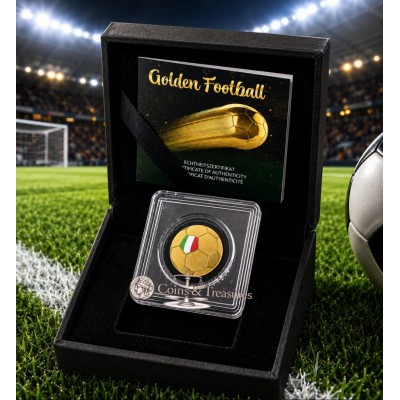 Italy Golden Football 1/1000 Oz Gold Coin