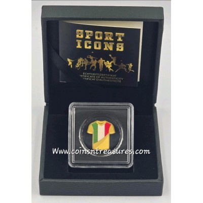 Italy Golden Football Jersey 1/1000 Oz Gold Coin