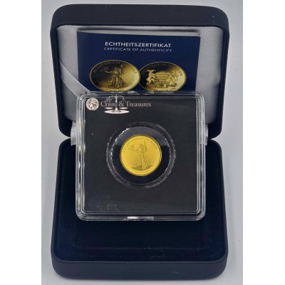 Bullions of the World Liberty 1/500 Oz Gold 999 Coin 