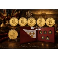QE II Portraits on Sovereign 5 Coin collection 1/1000 999 Gold