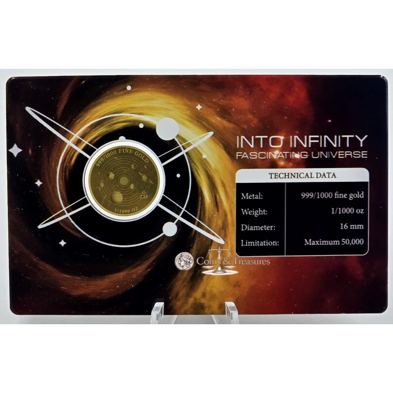 BLACK HOLE Space 1/1000 Oz Gold Coin 999 GOLD AND SILVER BULLION