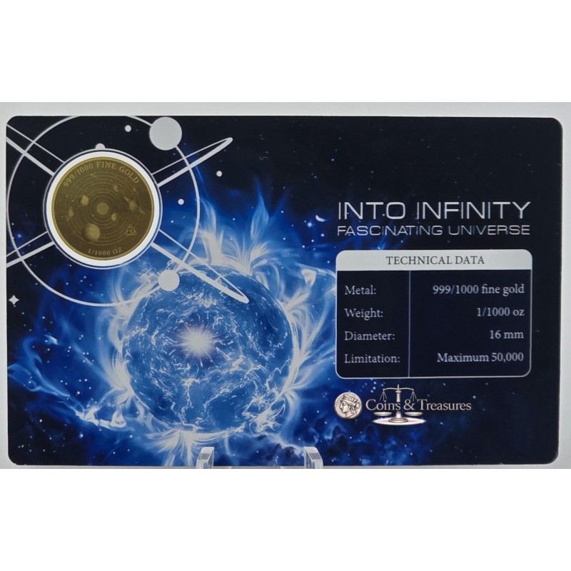 Neutron Star Space 1/1000 Oz Gold 999 Coin GOLD AND SILVER BULLION