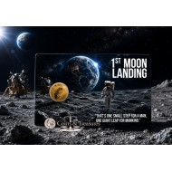 MOONLANDING 1/1000 Oz Gold Coin 3000 Francs Chad 2024