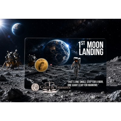 MOONLANDING 1/1000 Oz Gold Coin 3000 Francs Chad 2024