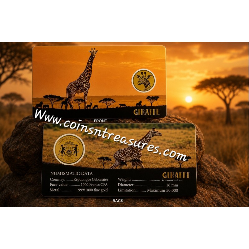 AFRICAN ANIMALS SERIES GIRAFFE 1/1000 Oz Gold Coin GOLD AND SILVER BULLION
