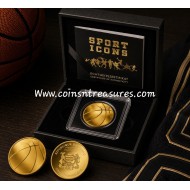 Basketball 1/1000 Oz Gold Coin 3000 Francs Chad