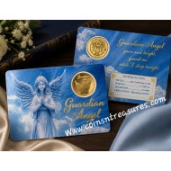 GUARDIAN ANGEL I 1/1000 Oz .999 Gold in Coin card 2023