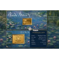 Monet Water Lillies 1/1000 Oz Gold Coin 3000 Francs Chad 2024