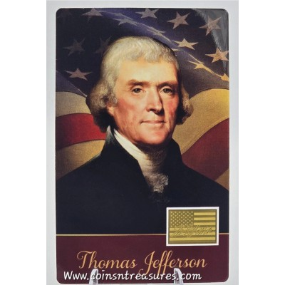Presidents of the USA Thomas Jefferson 1/1000 Oz Gold Coin