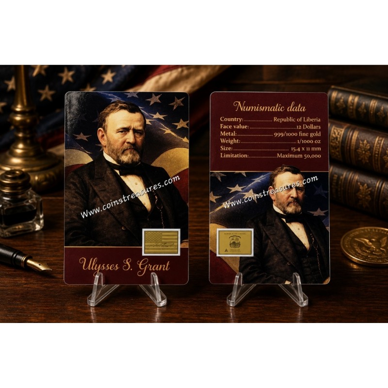 Presidents of the USA Ulysses S. Grant 1/1000 Oz Gold Coin GOLD AND SILVER BULLION