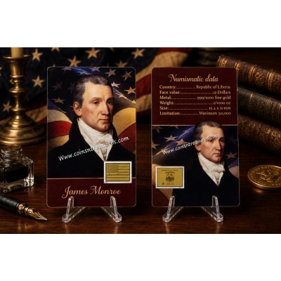 Presidents of the USA James Monroe 1/1000 Oz Gold Coin