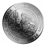 Poseidon 2026 Liberia 1/500 oz .999 Platinum Coin in Card GOLD AND SILVER BULLION