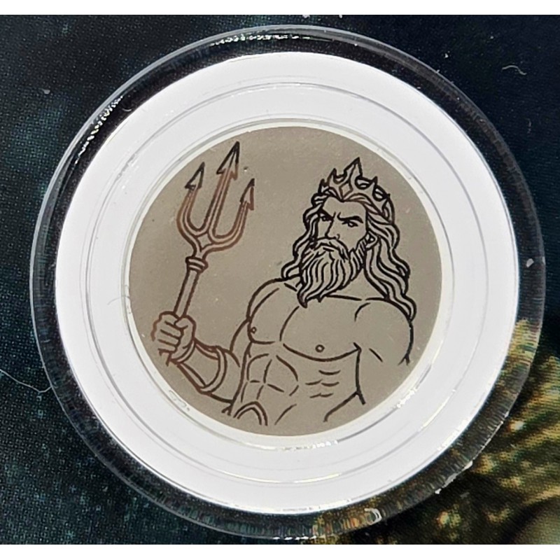 Poseidon 2026 Liberia 1/500 oz .999 Platinum Coin in Card GOLD AND SILVER BULLION