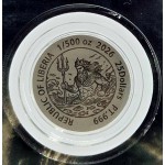 Poseidon 2026 Liberia 1/500 oz .999 Platinum Coin in Card GOLD AND SILVER BULLION