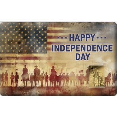 USA Independence Day 1/1000 Oz 999 Gold in Coin card 2026