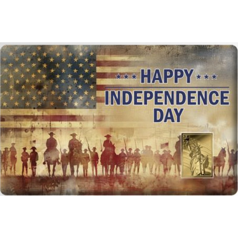 USA Independence Day 1/1000 Oz 999 Gold in Coin card 2026 GOLD AND SILVER BULLION