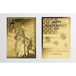 USA Independence Day 1/1000 Oz 999 Gold in Coin card 2026 GOLD AND SILVER BULLION