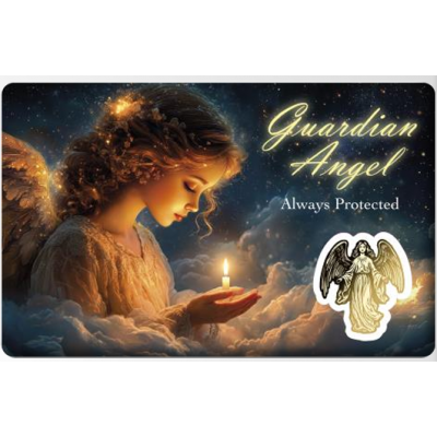 GUARDIAN ANGEL IV 1/1000 Oz .999 Gold in Coin card 