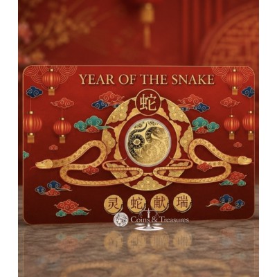 YEAR OF THE HORSE 1/1000 Oz .999 Gold in Coin card 2026