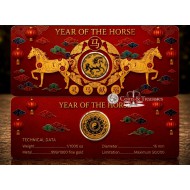 YEAR OF THE SNAKE 1/1000 Oz .999 Gold in Coin card 2025