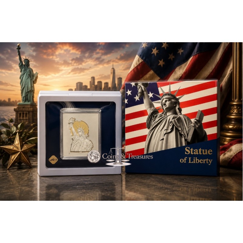 Statue Of Liberty Gold Plated 2026 Proof coin Samoa WORLD COINS
