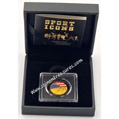 American Basketball 1/1000 Oz Gold Coin 3000 Francs Chad