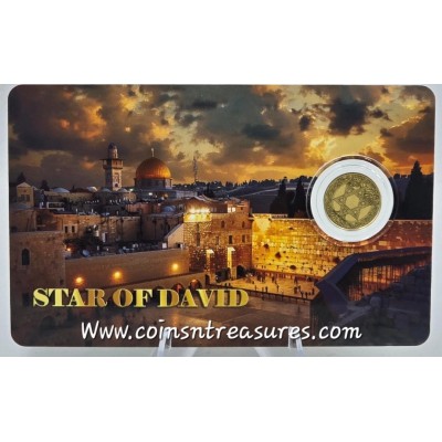 STAR OF DAVID 1/1000 Gold Coin 12$ Liberia 2026