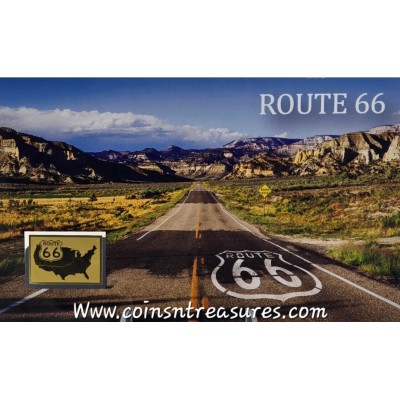 USA Route 66 1/1000 Oz .999 Gold in Coin card 2026