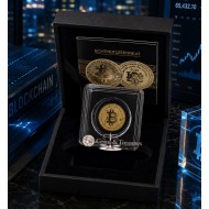 Bitcoin 1/1000 Oz Gold Coin in box + coa