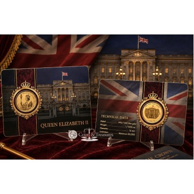 Queen Elizabeth II 1/1000 Oz 999 Gold in Coin card 2026