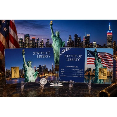 USA Statue of Liberty 1/1000 Oz 999 Gold in Coin card 2026