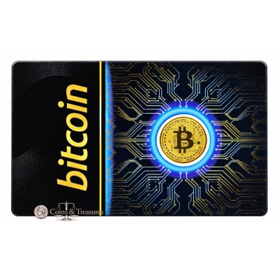 Bitcoin 1/1000 Oz Gold 999 medal Coin card