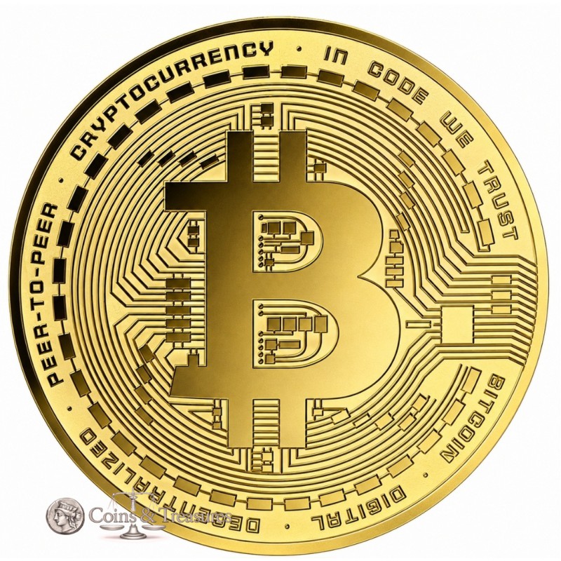 Bitcoin 1/1000 Oz Gold 999 medal Coin card GOLD AND SILVER BULLION