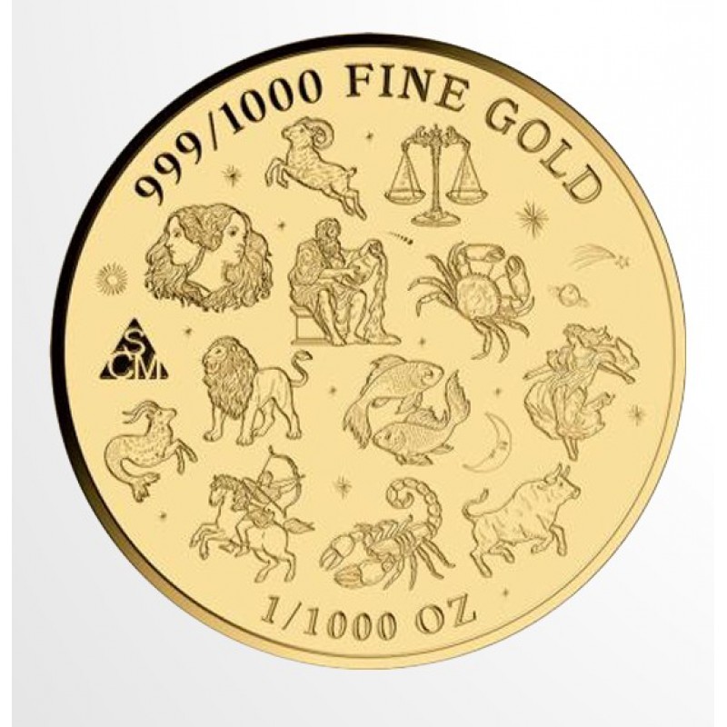 ZODIAC SIGNS Libra 1/1000 Oz Gold Coin GOLD AND SILVER BULLION