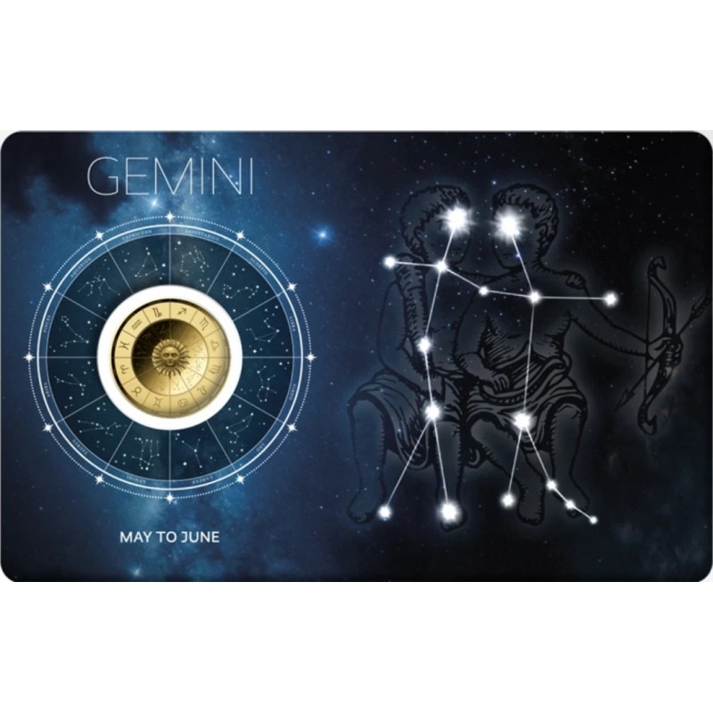 ZODIAC SIGNS GEMINI 1/1000 Oz Gold Coin GOLD AND SILVER BULLION