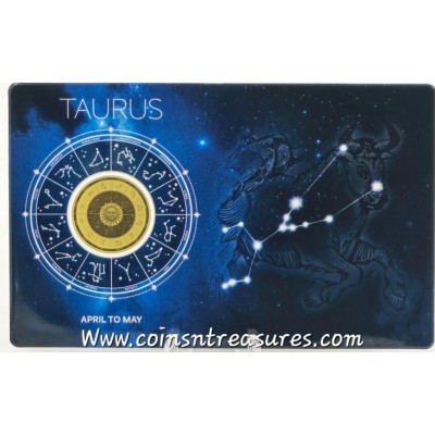 ZODIAC SIGNS TAURUS 1/1000 Oz Gold Coin 3000 Francs Chad