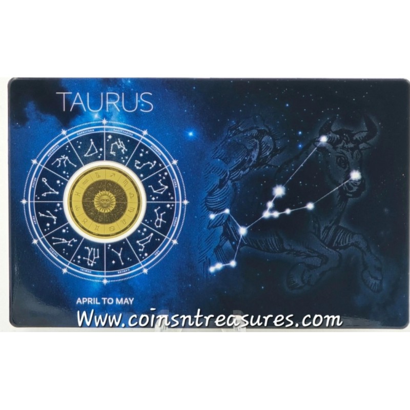 ZODIAC SIGNS TAURUS 1/1000 Oz Gold Coin 3000 Francs Chad GOLD AND SILVER BULLION