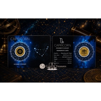 ZODIAC SIGNS CAPRICORN 1/1000 Oz Gold Coin