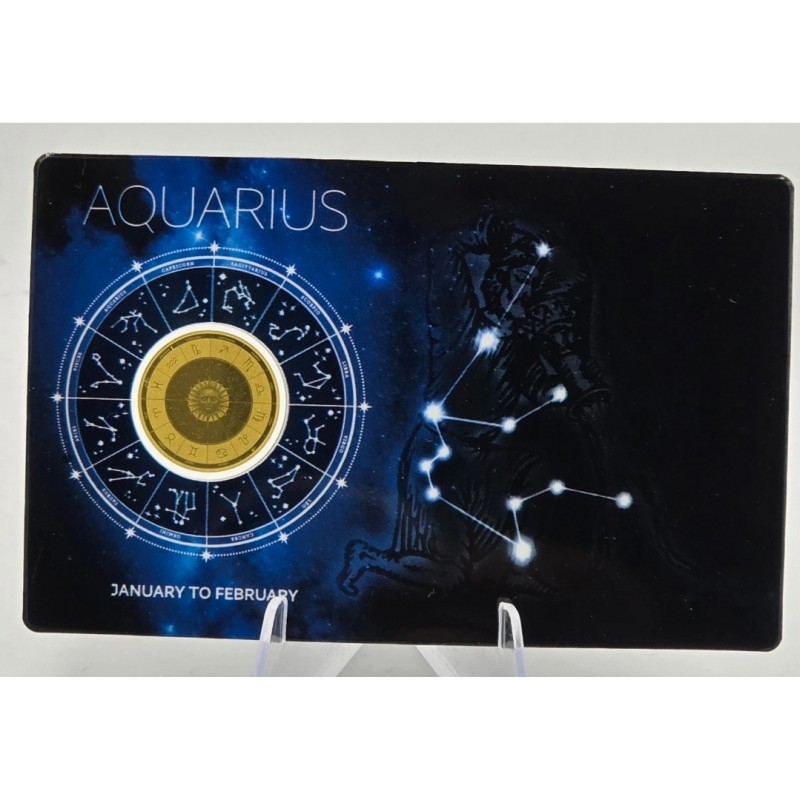 ZODIAC SIGNS AQUARIUS 1/1000 Oz Gold Coin GOLD AND SILVER BULLION