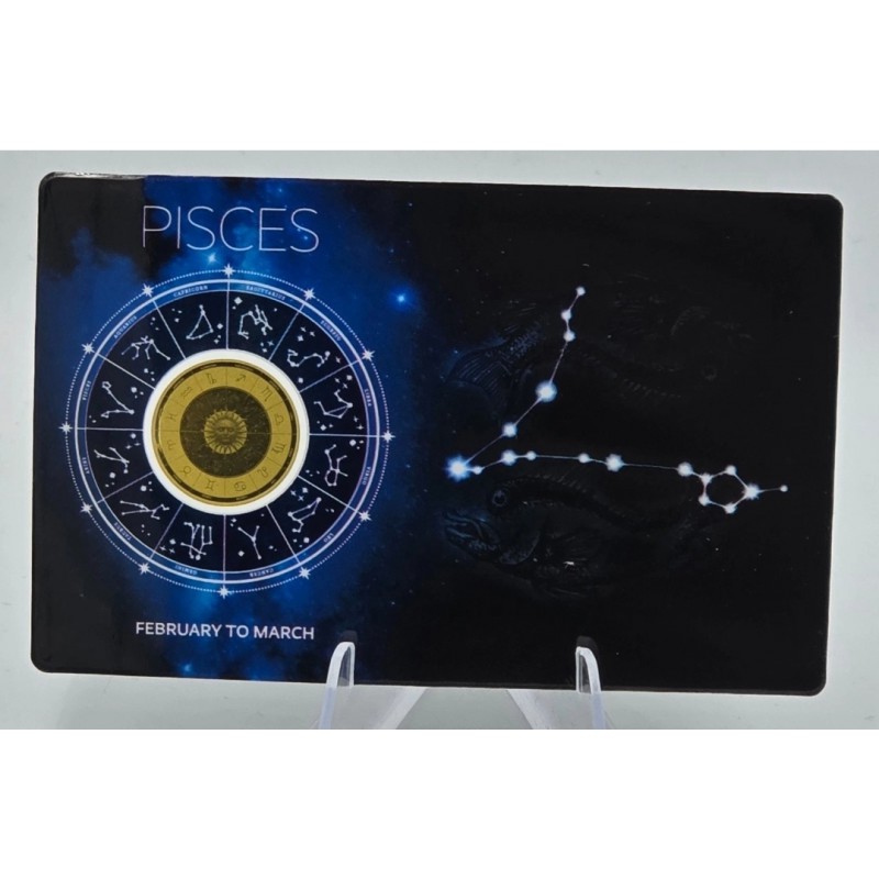 ZODIAC SIGNS PISCES 1/1000 Oz Gold Coin 3000 Francs Chad GOLD AND SILVER BULLION