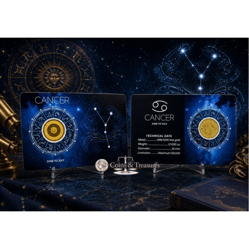 ZODIAC SIGNS Cancer 1/1000 Oz Gold Coin GOLD AND SILVER BULLION
