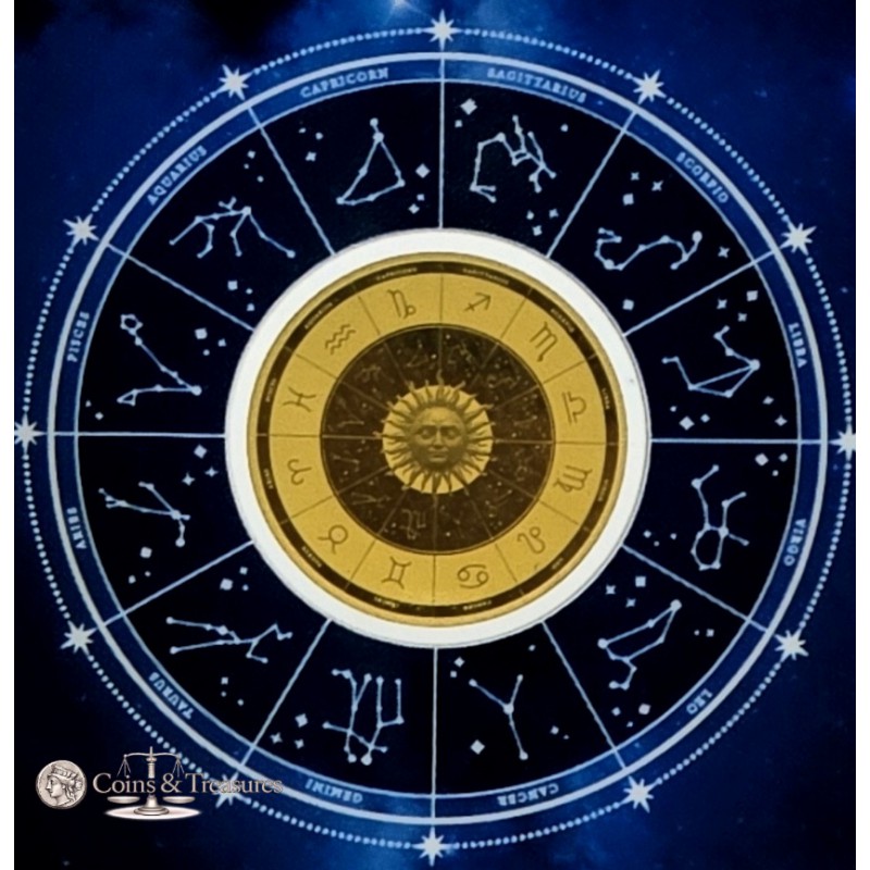 ZODIAC SIGNS LEO 1/1000 Oz Gold Coin 3000 Francs Chad GOLD AND SILVER BULLION