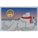 COCA COLA collection 1/1000 Oz .999 Gold 3 coin cards in Album GOLD AND SILVER BULLION