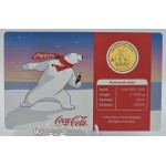 COCA COLA collection 1/1000 Oz .999 Gold 3 coin cards in Album GOLD AND SILVER BULLION