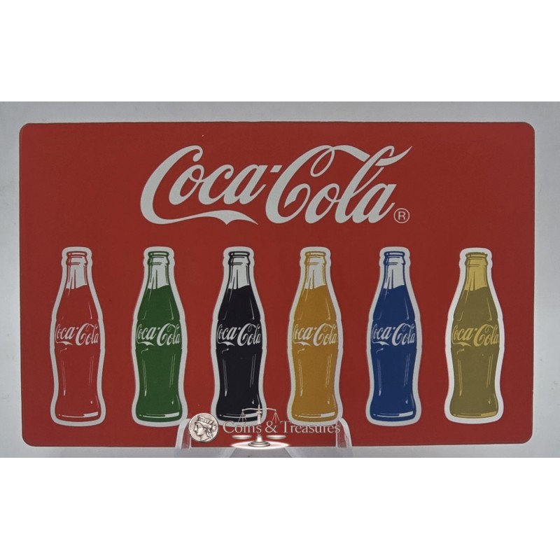 COCA COLA collection 1/1000 Oz .999 Gold 3 coin cards in Album GOLD AND SILVER BULLION