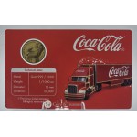Coca Cola Christmas Truck 1/1000 Oz .999 Gold in Coin card GOLD AND SILVER BULLION