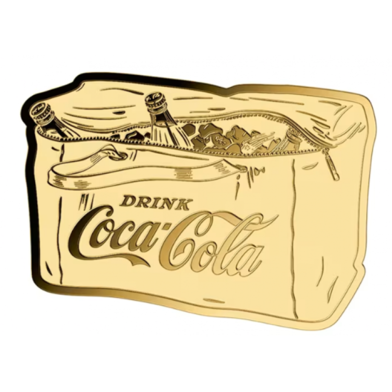 COCA COLA Vintage Bag 1/1000 Oz Gold 999 Coin Medal GOLD AND SILVER BULLION