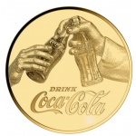 COCA COLA Vintage Picnic 1/1000 Oz Gold 999 Coin Medal GOLD AND SILVER BULLION